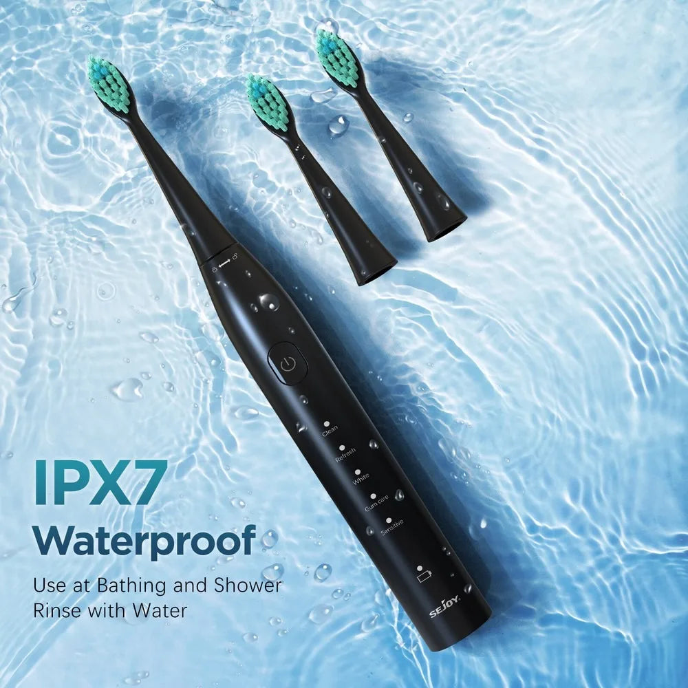 Sejoy Sonic Toothbrush 8 Brush Heads 5 Cleaning Modes Smart Timer Rechargeable Electric Toothbrush Personal Care Appliances