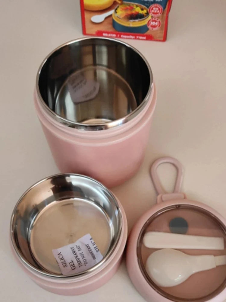 Insulated Thermal Food Jar 530ml/710ml - Stainless Steel Lunch Box for Hot & Cold Food - Kids School Thermos Container