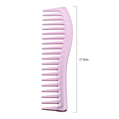 Haircut Tool Resin Electroplating Hairdressing Comb Large Wide Tooth Comb Fine Styling Cutting Comb for Beauty Salons Home Use