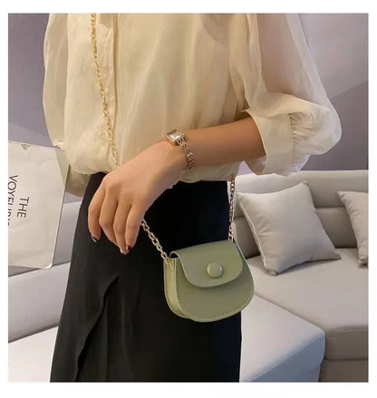 Fashion Kids Children PU Leather Shoulder Bag Lovely Baby Girls Mini Chain Coin Purse Cute Princess Crossbody Bags Small Wallet