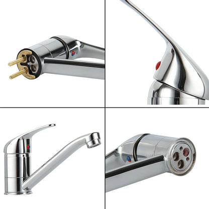 BRIEFNESS Single lever Sink Mixer tap Mixer tap 360° swivel Hot and cold water mixer Kitchen sink mixer tap Single basin tap