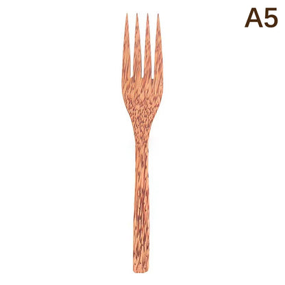 Natural Coconut Bowl Wooden Handmade Coconut Bowls for Eating Tableware Fork Spoon for Dessert Fruit Salad Mixing Rice