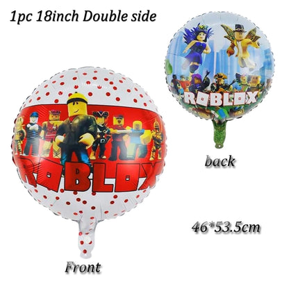 Roblox Game Themed Aluminum Balloons for Kids Birthday Party Decorations Ideal Gifts for Game Lovers Balloon Theme Periphery