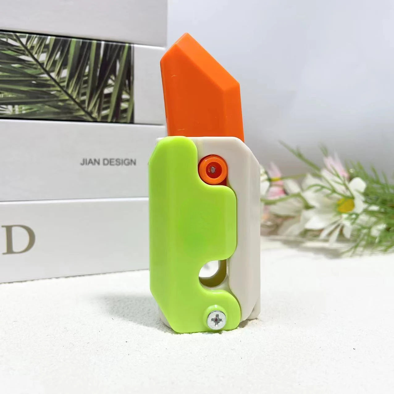Gravity Folding Claw Knife Radish Knife 3d Printing Gravity Knife Small Radish Knife Push Card Decompression Fidget  Mini Toy