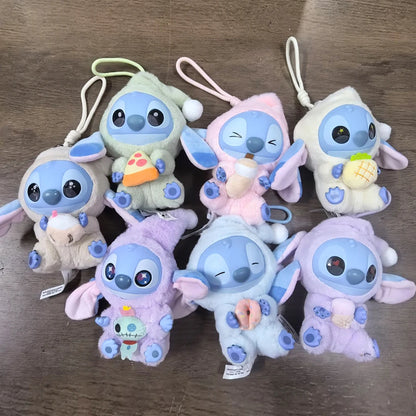 Heißes Spielzeug! Kawaii Stitch Blindbox-Tasche „Eat Some Thing Before Sleep“-Serie Vinyl-Anhänger, süße Puppe, Überraschungsbox, flauschige Puppe für Erwachsene