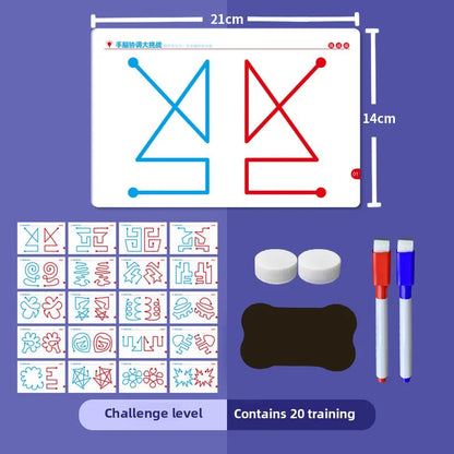 Hand-Brain Coordination Action Practice Development Set Used for Overall Brain Balance Attention Improvement Tool