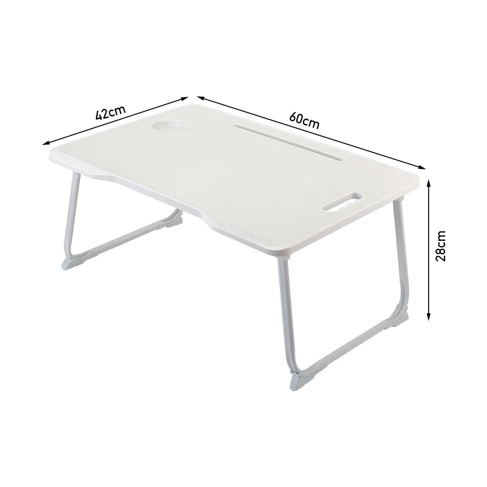Foldable portable laptop bed desk with drawer for laptop, 60cmW x 42cmD x 28cmH