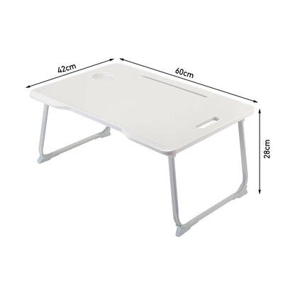 Foldable portable laptop bed desk with drawer for laptop, 60cmW x 42cmD x 28cmH