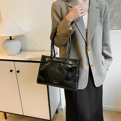 Luxury Handbag Designer Tote Bag for Women PU Leather Shoulder Bag Trendy Red Tote Bags Clutch Handbag for Work Commuter Bag