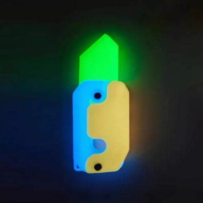 3D Printing Gravity Knife Toy Cub Jumping Small Radish Knife Fidget Toys Decompression Push Card Small Carrot Knife