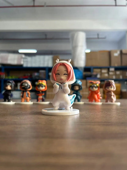 Naruto Bnfigureq Pajamars Series Blind Box Action Figures Model Sasuke Kakashi Costume Design Decoration Gift Toy