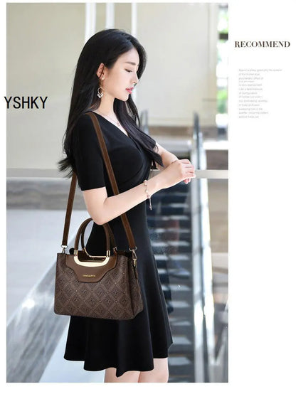 Luxury Designer Handbag 2025 - Women Leather Shoulder Bag Printed Monogram Crossbody