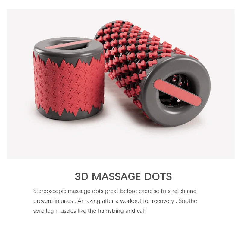 Folding Yoga Column Adjustable Pilates Foam Roller Portable Fitness Equipment Leg Back Muscle Massage and Relaxation