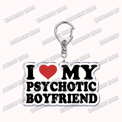 Custom I Love You My Fictional Boyfriend Awesome Girlfriend Keychain Emo Boys Hot Wife Mom Dad Key Ring Keychains Bf Gf Gifts