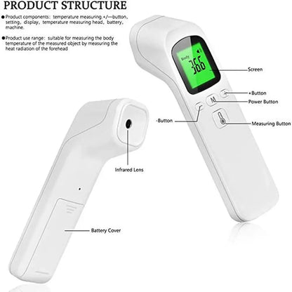 Large LED Digits Forehead Thermometer Smart Temperature Gun Adults And Kids~