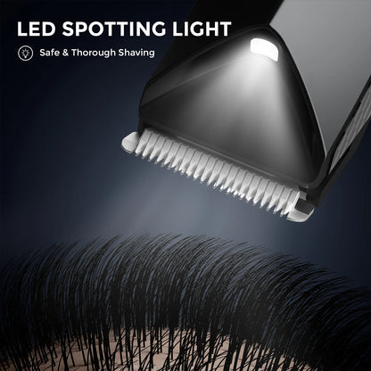 Sejoy T8S Electric Groin Hair Trimmer for Men,Rechargeable Body Groomer & Pubic Waterproof Body Hair Clippers