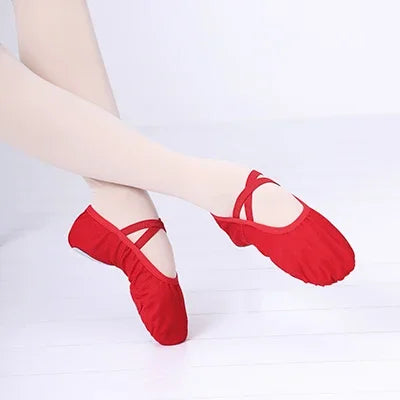 Women Ballet Shoes Canvas Girls Dance Slippers Split Sole Gymnastics Yoga Dancing Shoes Children Adult Ballerina Shoes