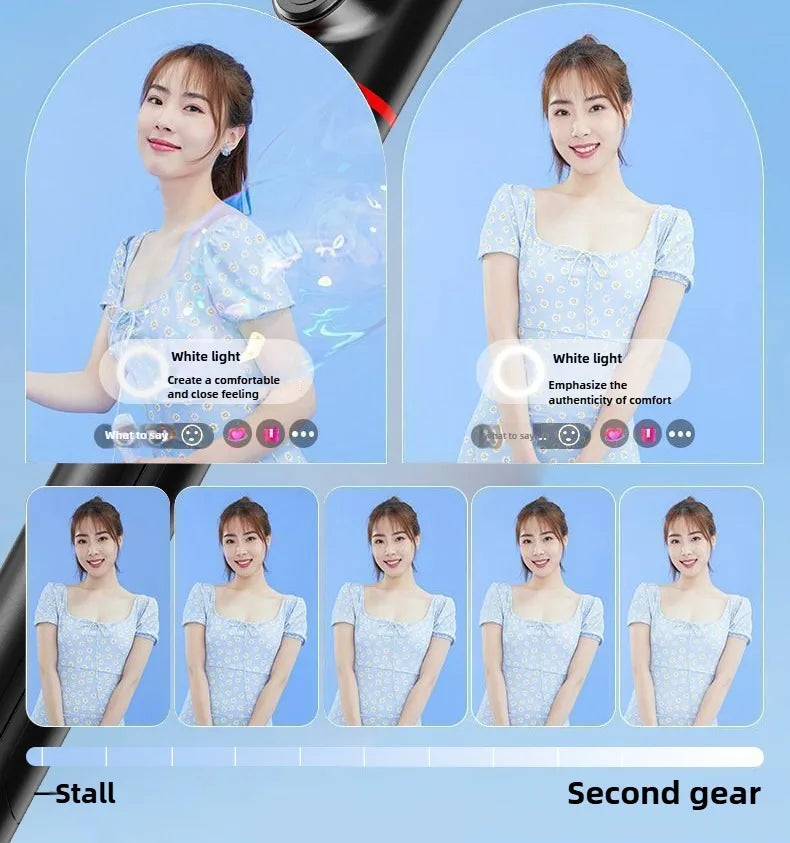 1.8M Long Extended Bluetooth Wireless Selfie Stick Live Broacast Stand Holder Tripod Foldable With Fill Light For Smartphones