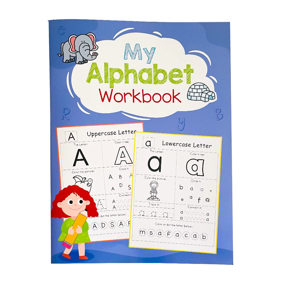 Buchstaben AZ Alphabet Phonetik Übungsheft Vorschule Englisch lernen Kindergarten Schreiben Malbuch Montessori