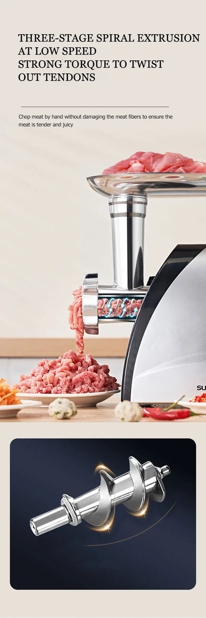 SUNATUR Premium Elektrischer Zerkleinerer &amp; Fleischwolf - Küchengeräte Zerkleinerer, Prozessor, Zerkleinerer für alle Ihre Kochbedürfnisse