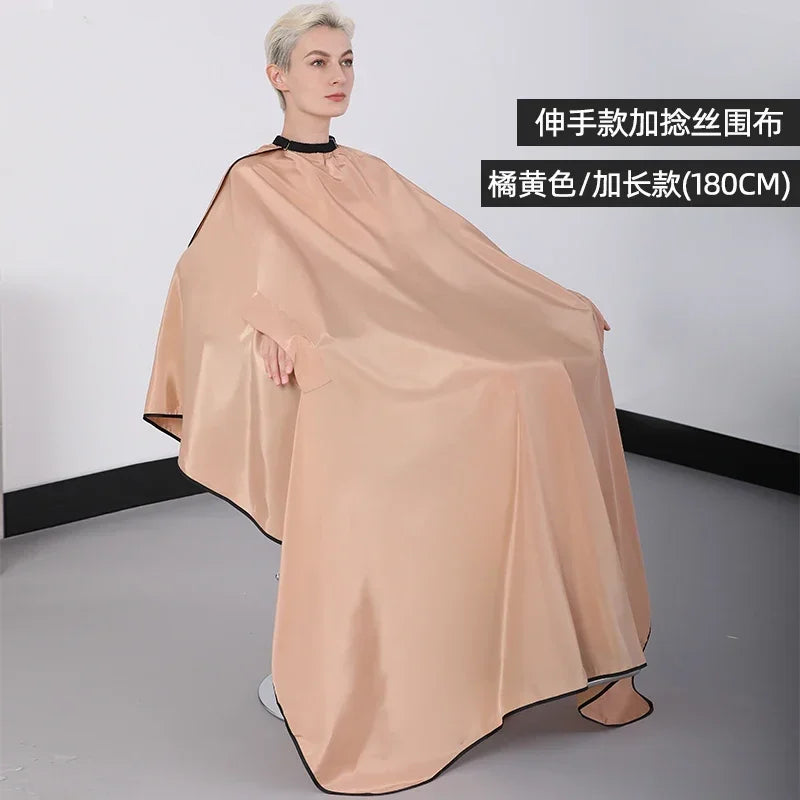 Plus Salon Professional Haircut Shawl Snap Waterproof Hairdresser Hairdressing Apron Barber Hair Cutting Dye Hair Styling Capes