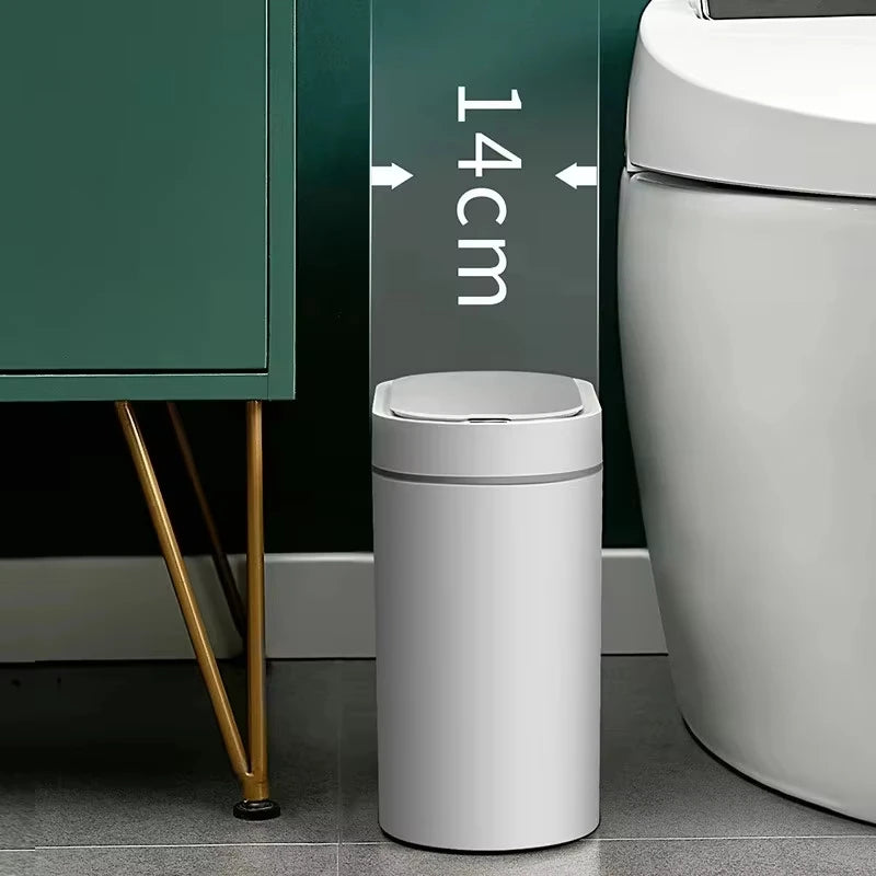 7L Automatic Sensor Trash Can for Kitchen Garbage Tin for Bathroom Light Luxury Family Living Room Cracks Smart Garbage Bin