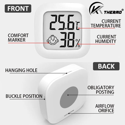Digital Thermometer Hygrometer Indoor Room Temperature LCD Electronic Humidity Meter Sensor Gauge Weather Station For Home