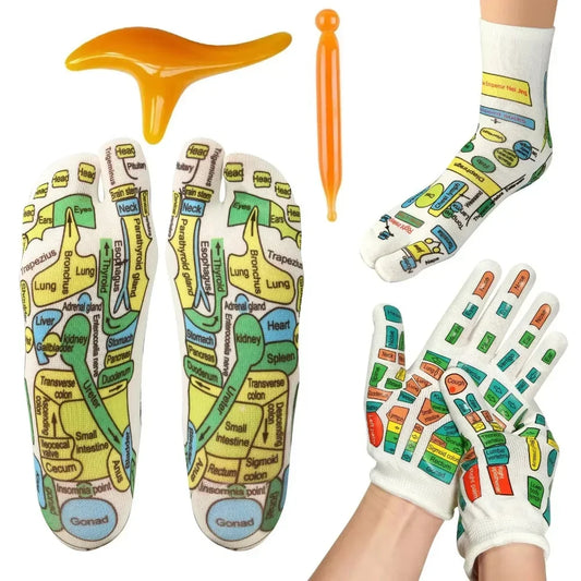 1 Set Socks Acupressure Foot Care Massage Relieve Tired Feet Massager Reflexology Socks Foot Acupoint Massage Tool Physiotherapy