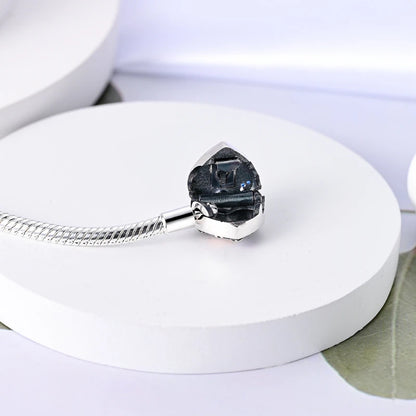 925 Sterling Silver Charm Bracelet - Leaf, Clover, Butterfly & Heart Design | 17-20cm Adjustable