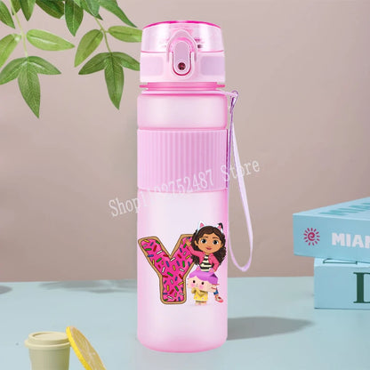 Gabby Dollhouses Cute Water Bottles 550ml Girls Kawaii Cup Kids School Outdoor Sport Flasks Women Office Home Plastics Mug Gift