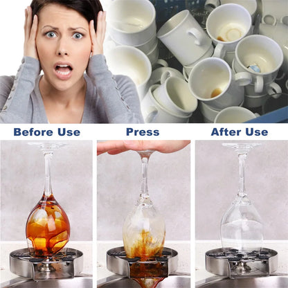 Kitchen Sink Glass Rinser Stainless Steel High Pressure Cup Cleaner Automatic Cup Washer Kitchen Faucet Bar Bottle Washer Tools