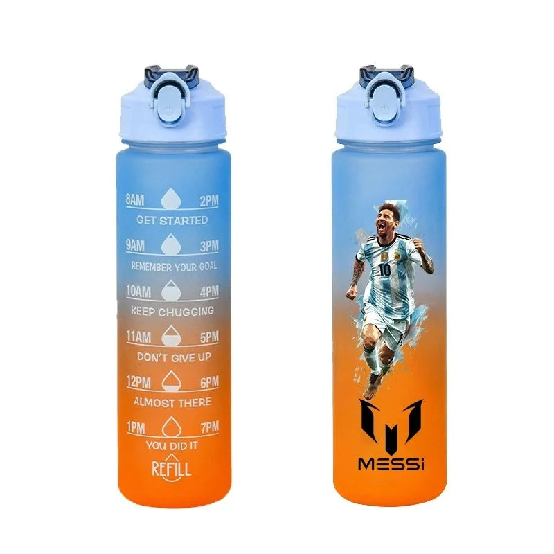 750ml CR7 Sports Water Bottles Anime Football Star Ronaldos Frosted Bottle Outdoor Travel Gym Fitness Jugs Portable Drinking Cup