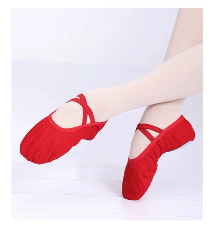 Women Ballet Shoes Canvas Girls Dance Slippers Split Sole Gymnastics Yoga Dancing Shoes Children Adult Ballerina Shoes