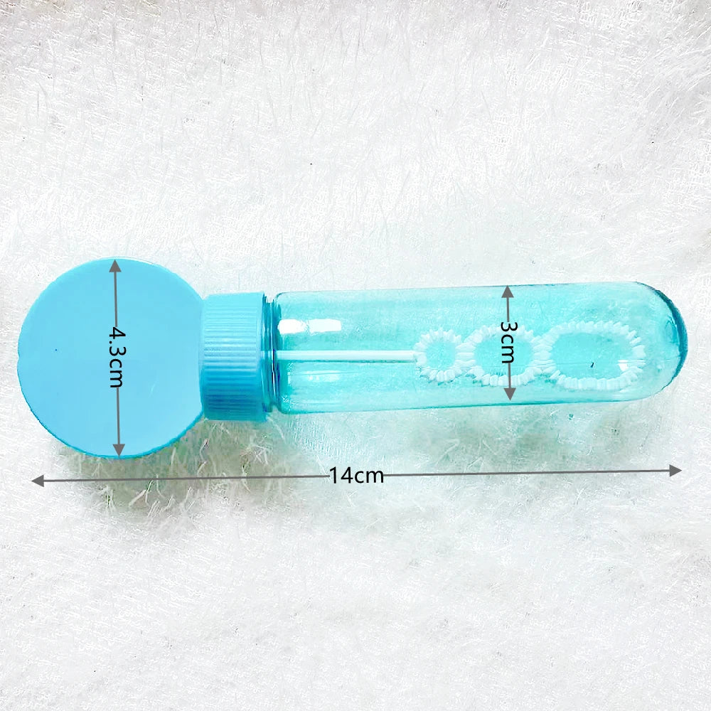 6/12/18Pcs 4.3x14cm Soap-free Liquid Bubble Tube Birthday Celebration Wedding Party Halloween Christmas Carnival Gift Decoration