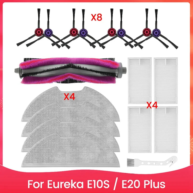 JDZD Accessories Kit Replacement For Eureka E10S / E20 Plus Robot Vacuum Cleaner Parts