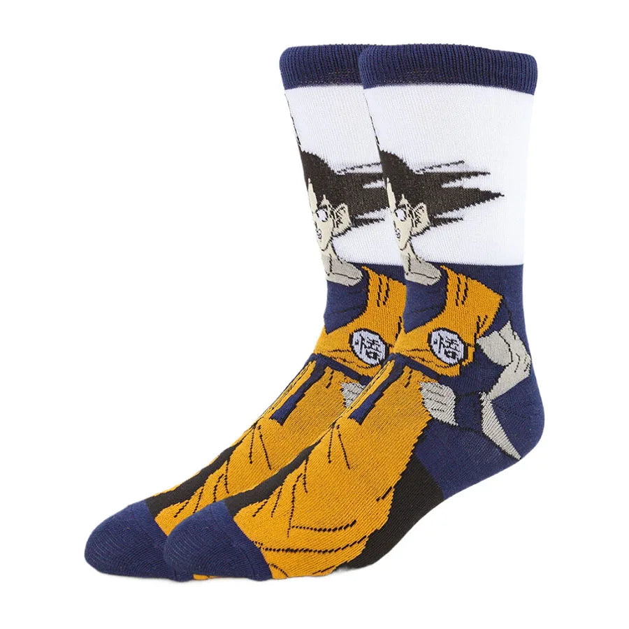 Dragon Ball Anime Socks - 5 Pairs Unisex Crew Socks for Men & Women