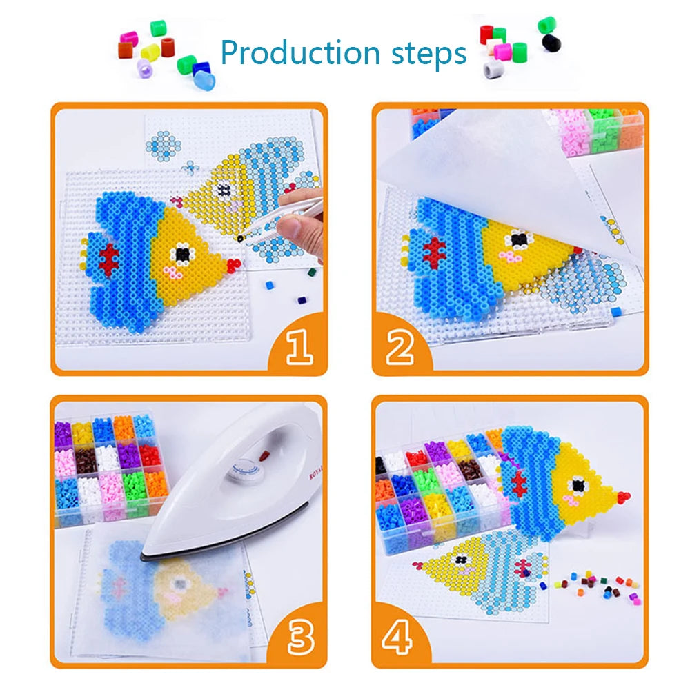 Fuse Beads 5mm 1000pcs 36 Color Pearly Iron Beads for Kids Hama Beads Diy Puzzles High Quality Children Handmade Gift Perler Toy