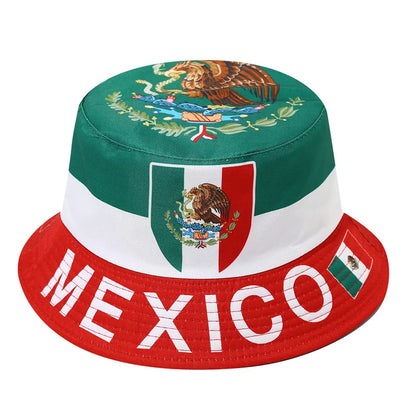 2026 Countries National Flag Bucket Hat Men Women Football Fan Party Football Cup Reversible Sun Hat Soccer Fans Fisherman Hat