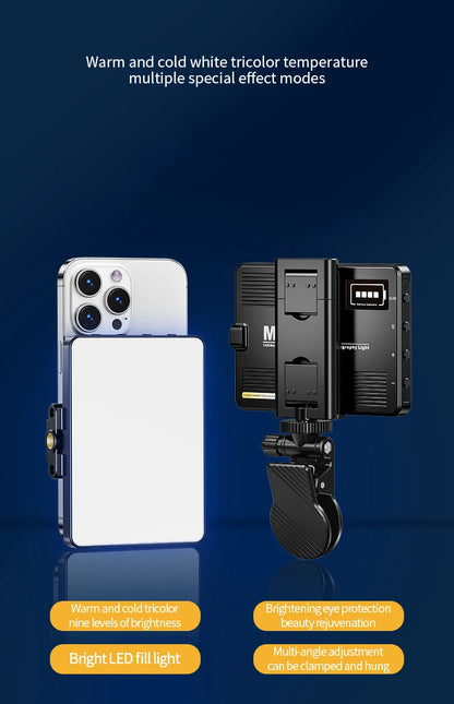 M15 Phone Selfie Fill Light Portable Pocket Beauty Photo Lamp with Phone Holder for Video Recording Vlog Shoot Fill Studio Lamp