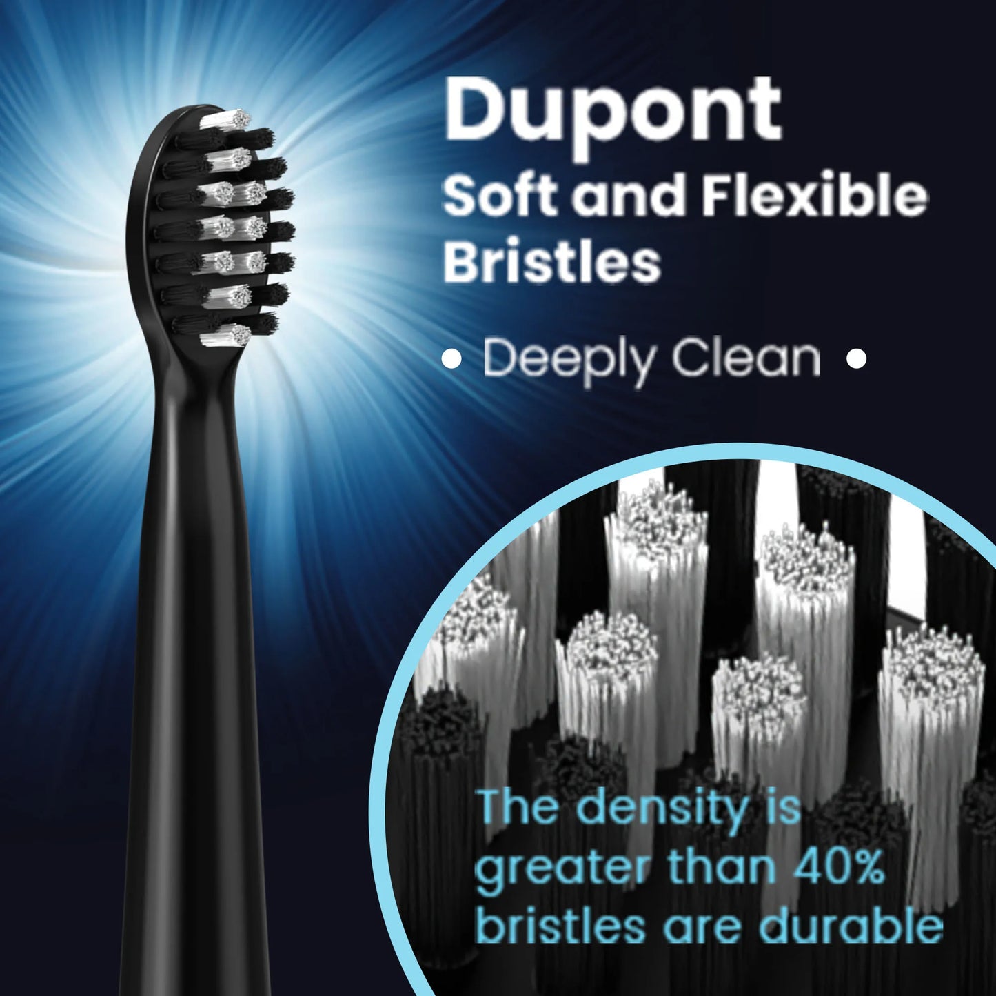 Sejoy Electric Toothbrush for Adults IPX7 Waterproof DuPont Brush Head USB Rechargeable High Frequency Cleaning 3 Cleaning Modes