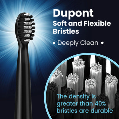 Sejoy Electric Toothbrush for Adults IPX7 Waterproof DuPont Brush Head USB Rechargeable High Frequency Cleaning 3 Cleaning Modes