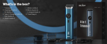Sejoy Beard Trimmer for Men Cordless Nose Hair Trimmer Waterproof Hair Clippers and Trimmers Set Electric Razor