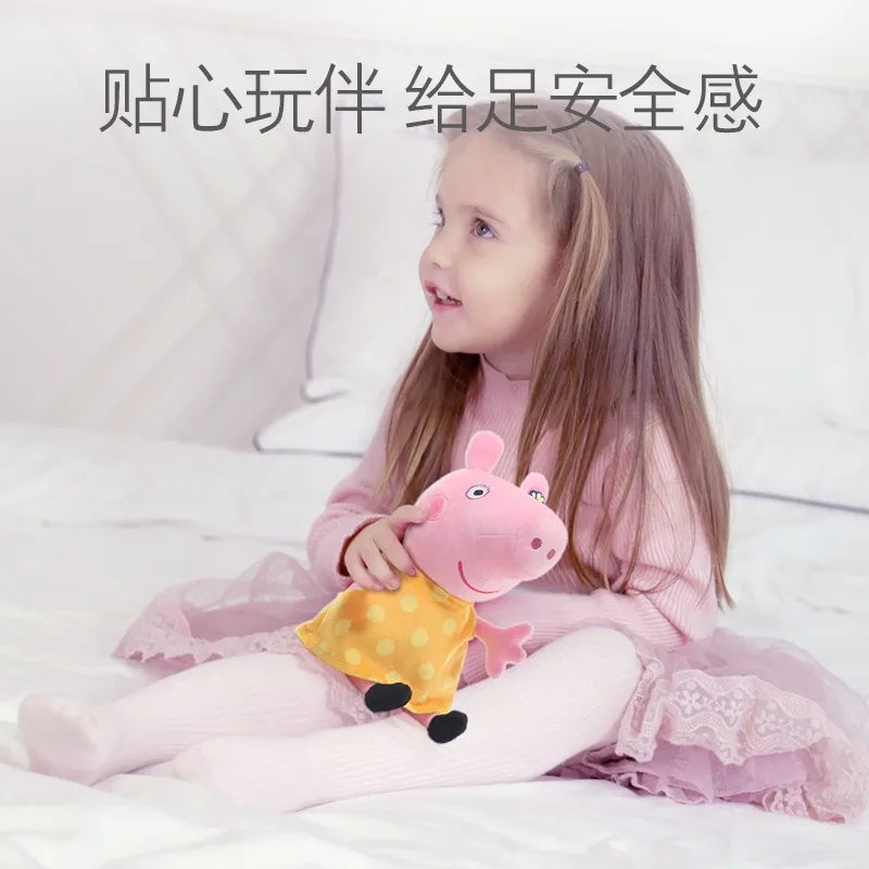 30CM Original Peppa Pig Page Pig Grandpa Pig Grandma Plush Toy Children Page Boy Girl Doll Peppa George Doll Birthday Gift