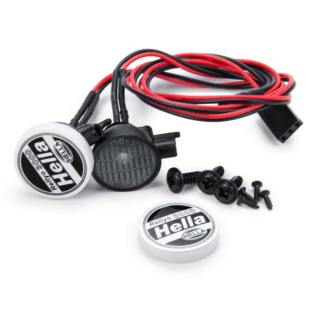 MIBIDAO 2/4LED RC Car Roof Light Round Lamp Spotlight For 1/10 Axial SCX10 II 90046 TRX4 Tamiya CC01 D90 D110