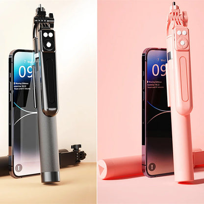 FANGTUOSI 1.7M 360 ° rotation Selfie Stick Wireless Tripod Stand with Light Bluetooth Remote Extendable phone holder for Tlktok