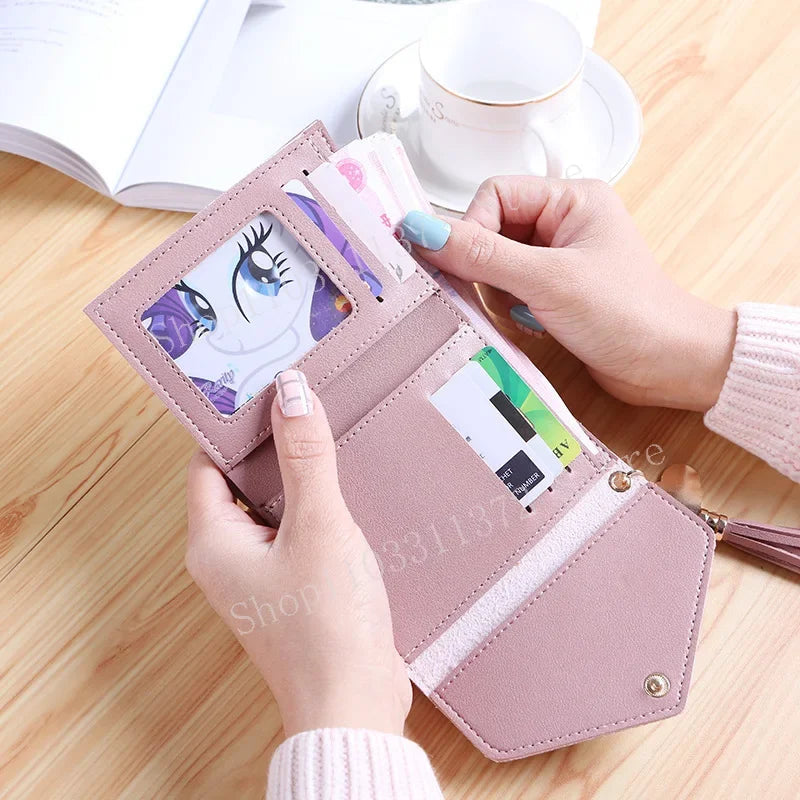 Disney Stitch Women Wallets PU Leather Female Purse Multi-Cards Holder Fashion Cartoon Stich Hasp Gifts Coin Anime Short Wallet