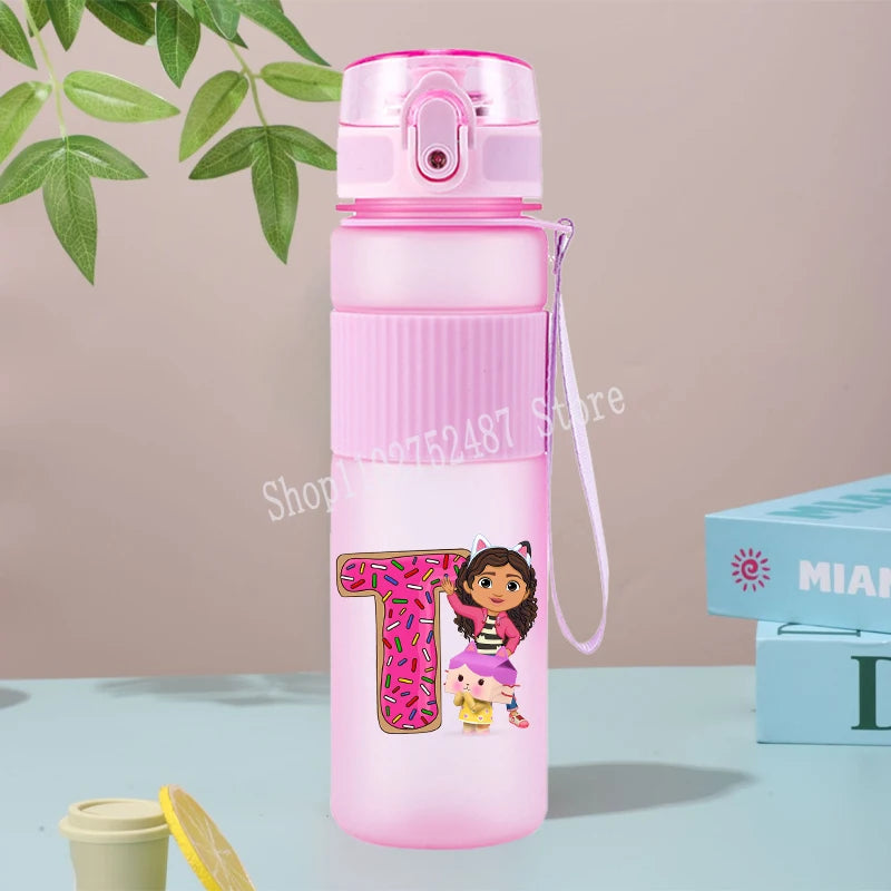 Gabby Dollhouses Cute Water Bottles 550ml Girls Kawaii Cup Kids School Outdoor Sport Flasks Women Office Home Plastics Mug Gift