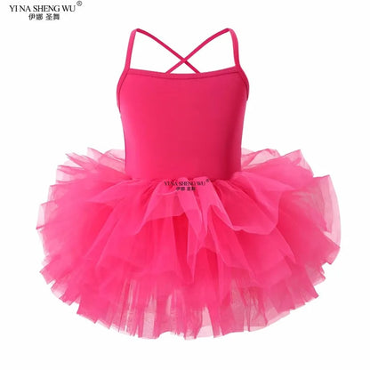 Baby Girl Princess Tutu Dress Sleeveless Infant Toddler Puffy Ballet Dress Black Pink White Party Dance Baby Clothes 1-8Y