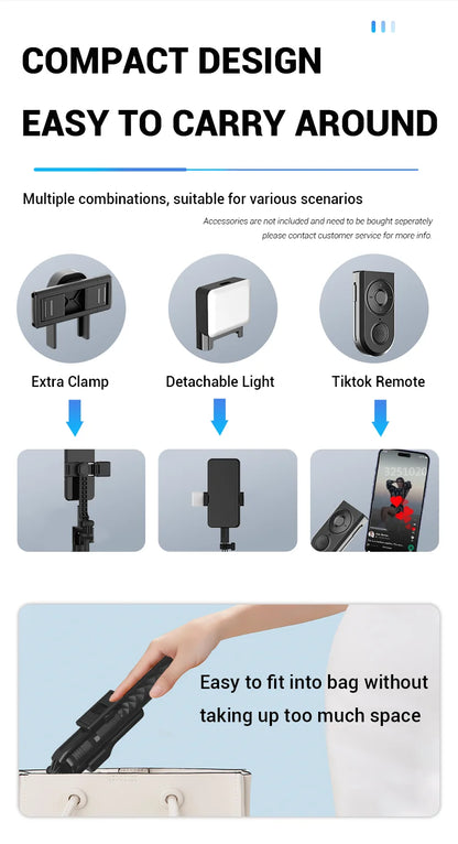 FGCLSY 2023 New K28 Wireless Bluetooth Selfie Stick Tripod With Remote Shutter For Live Broadcasting Smartphone holder Monopod