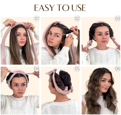 No Heat Hair Rollers Heatless Curling Rod Headband Soft Hair Curler Satin Curlers Curls Sleeping Bonnet Night Cap Styling Tools